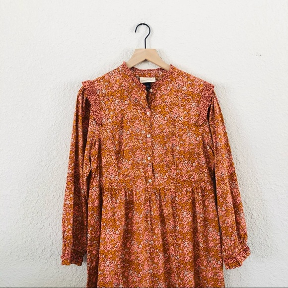 Universal Thread Floral Rust Dress - Picture 3 of 10